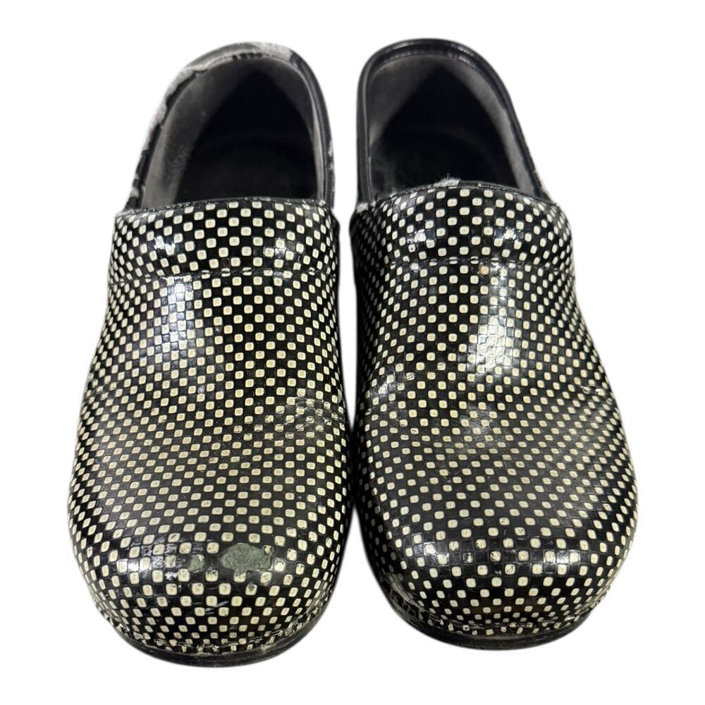 Dansko Professional Clogs Patent Leather Black White Checkered Women’s US 8 - Picture 3 of 8